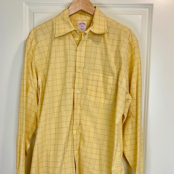 Brooks Brothers Other - Brooks Brothers Long Sleeve Button Shirt (Size 16.5 - 4/5) Cotton - Yellow Plaid